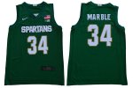 Men Julius Marble Michigan State Spartans #34 Nike NCAA Green Authentic College Stitched Basketball Jersey WO50Z42EI
